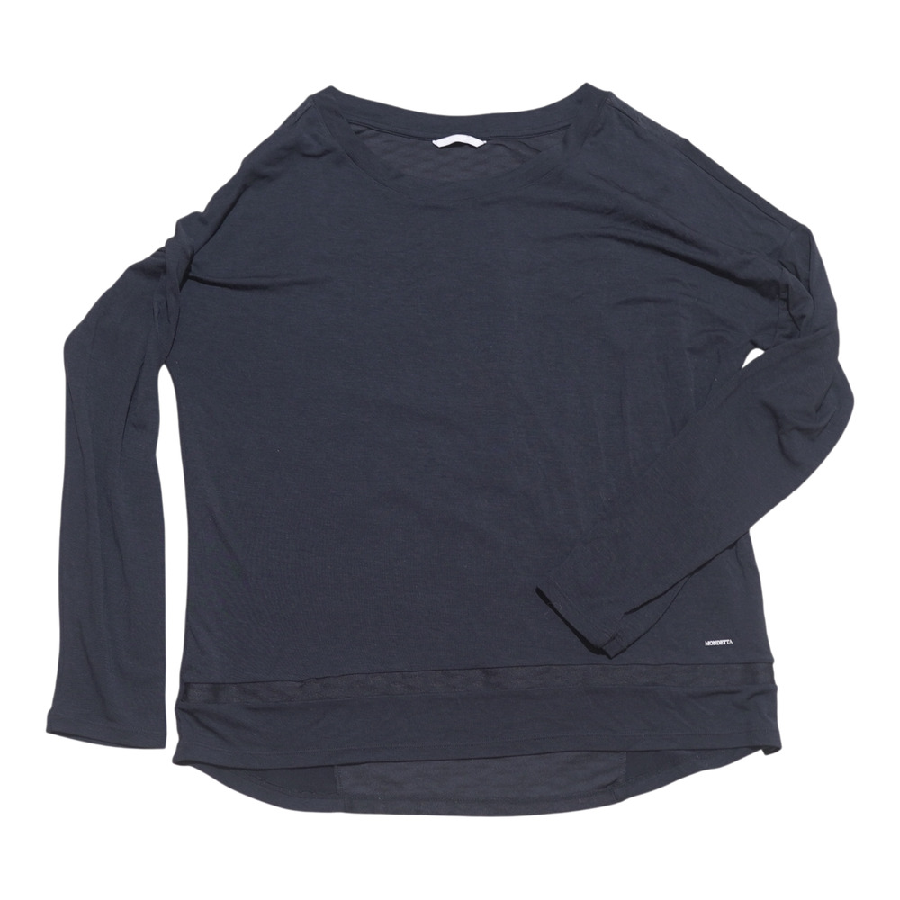 Mondetta Black Sun Tee Mesh Panel Active Top Long Sleeve Size M - Picture 8 of 13